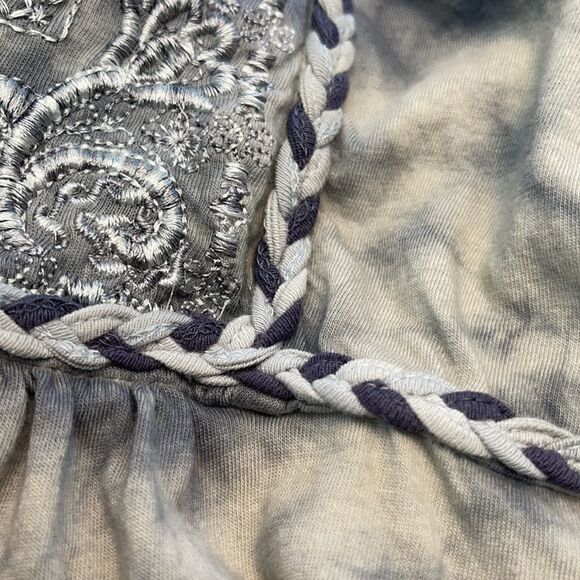 RXB Gray Flutter Sleeve Tie Dye Mini Dress Sz S - Picture 11 of 12